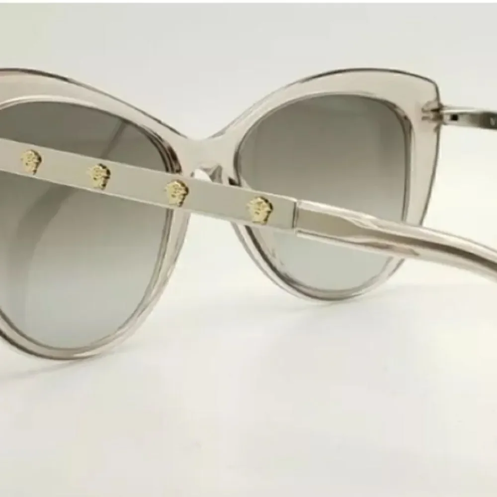 Versace MOD 4348 5270/6V Translucent Grey/Grey Gradient Sunglasses/Case NWT $342